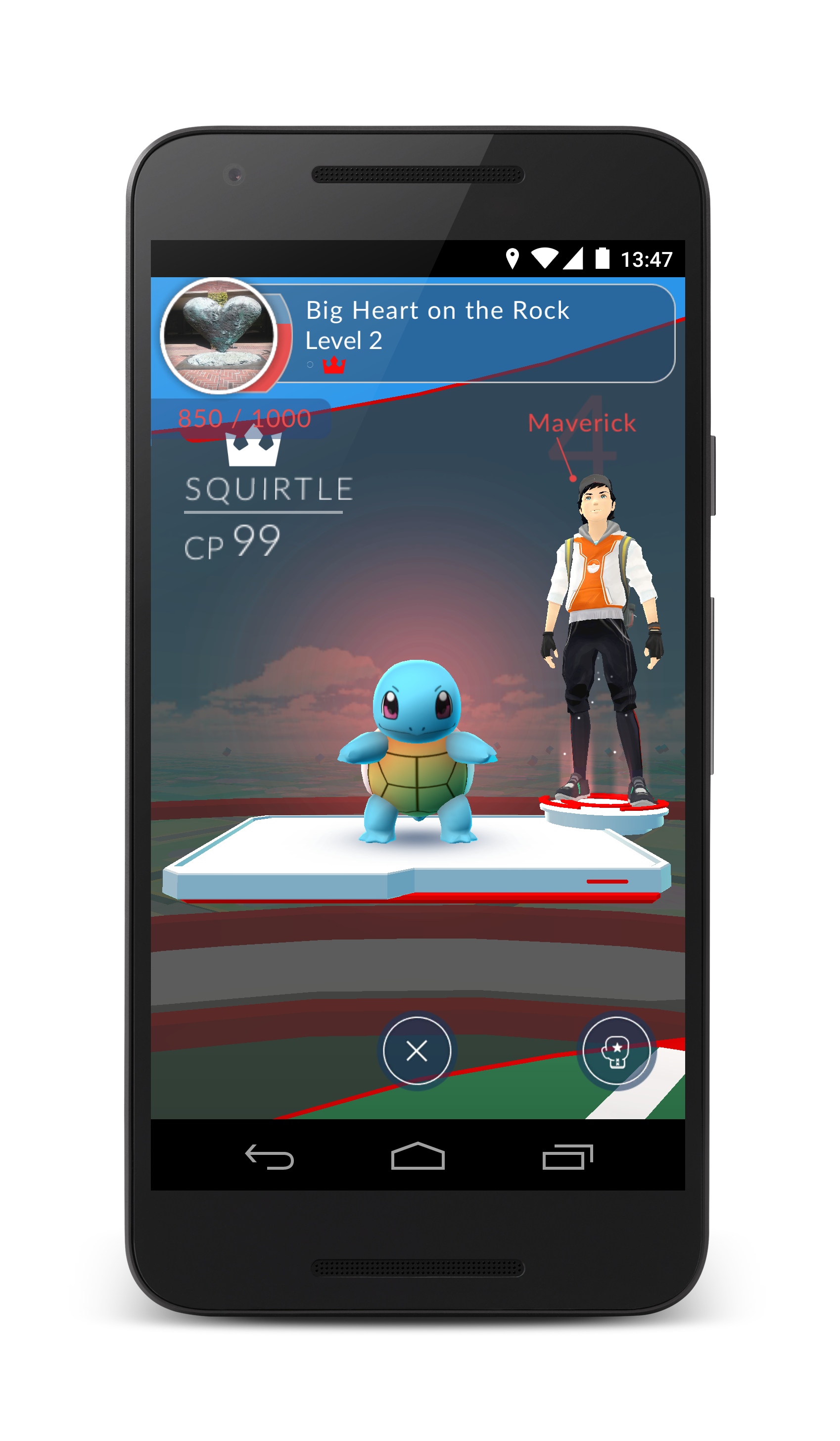 Pokémon GO Gym Screenshot